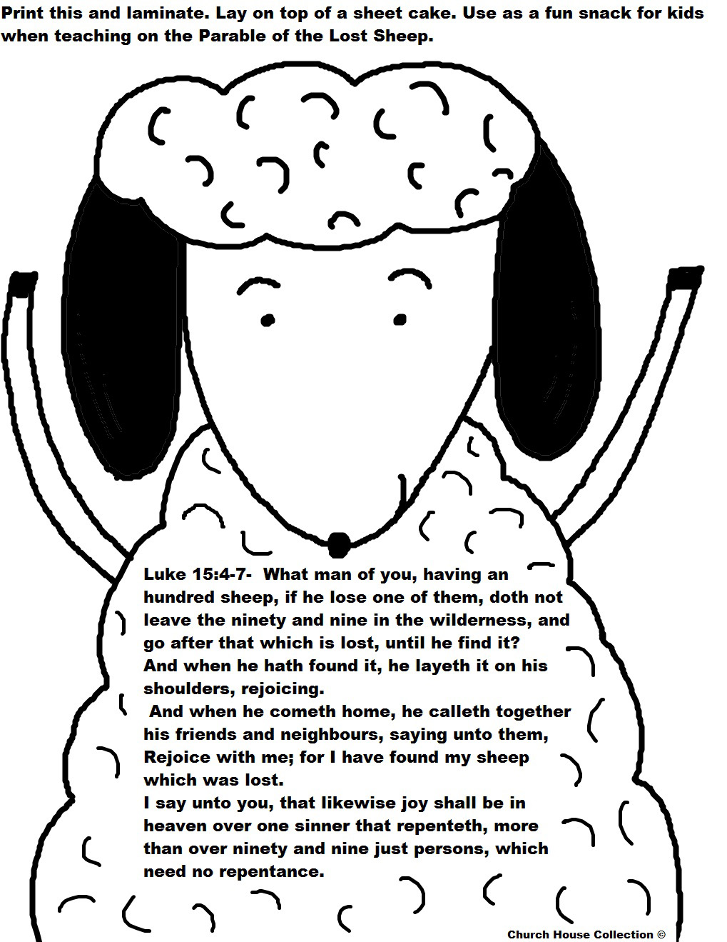 Church House Collection Blog: The Parable Of The Lost Sheep Cake