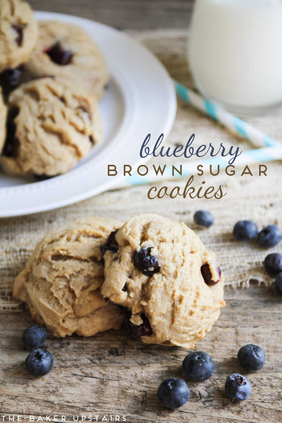 blueberry brown sugar cookies The Baker Upstairs