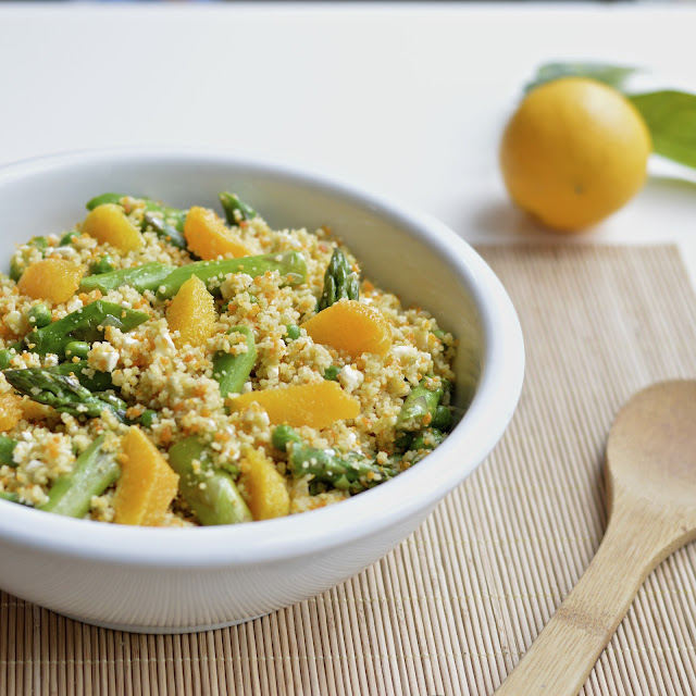 Spring Couscous Salad with a Citrus Vinaigrette Virtually Homemade