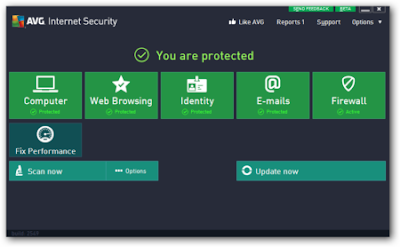 screenshot avg antivirus free 2013