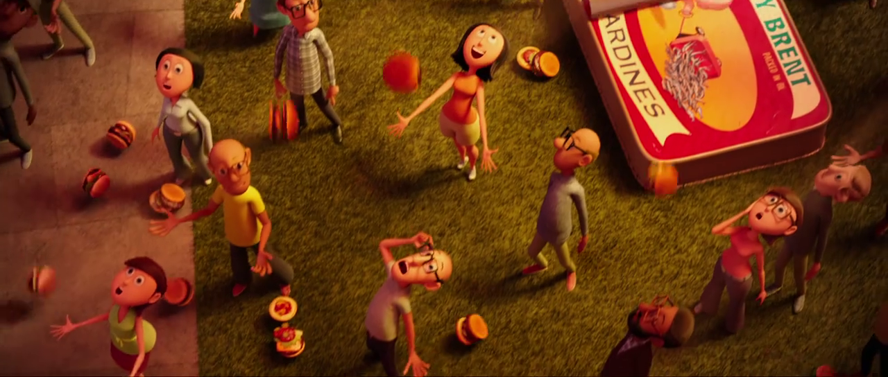 nomnomMovies Cheeseburger rain from Cloudy with a chance of meatballs