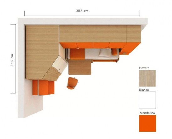 план меблів для дитячої кімнати вид зверху