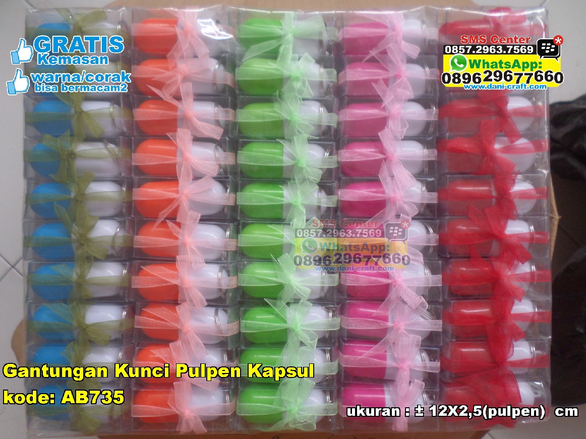 Gantungan Kunci Pulpen Kapsul | Souvenir Pernikahan