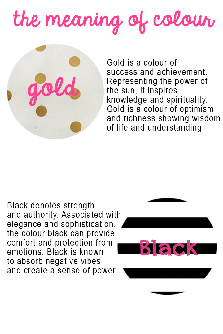 made with love by ana bogdanovic The Meaning of Colour Gold and Black