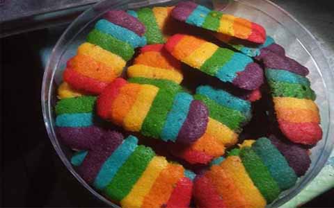 Resep Cara Membuat Kue Lidah kucing Rainbow Resep Cara Membuat Kue Lidah kucing Rainbow