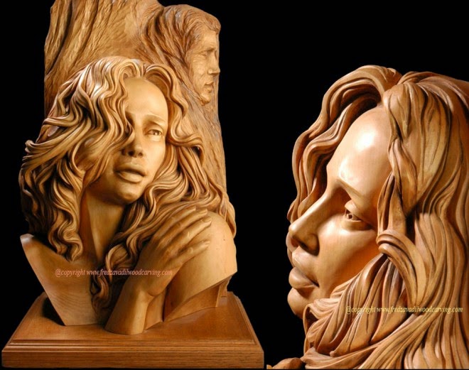 20 Lovely and Creative Wood Carving Designs and Wood Sculptures Fine