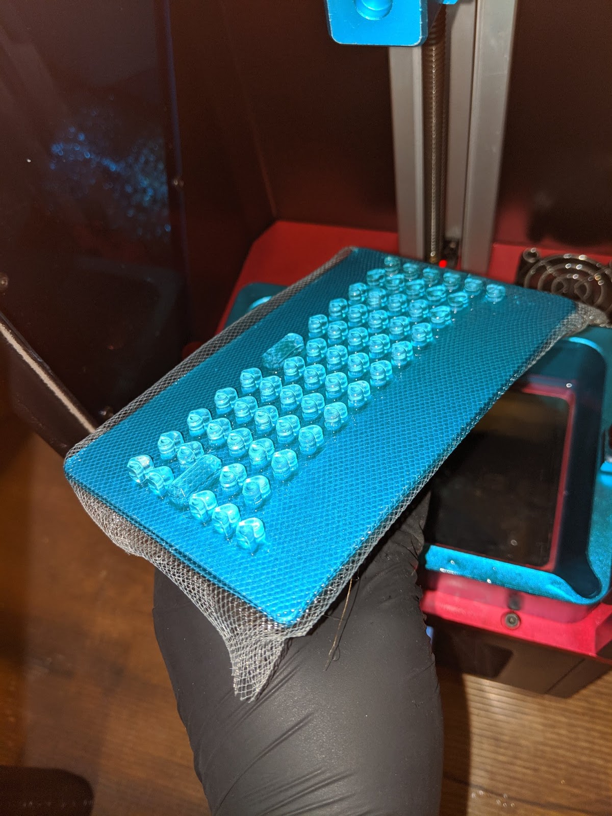 cloth-mounted membrane keyboard