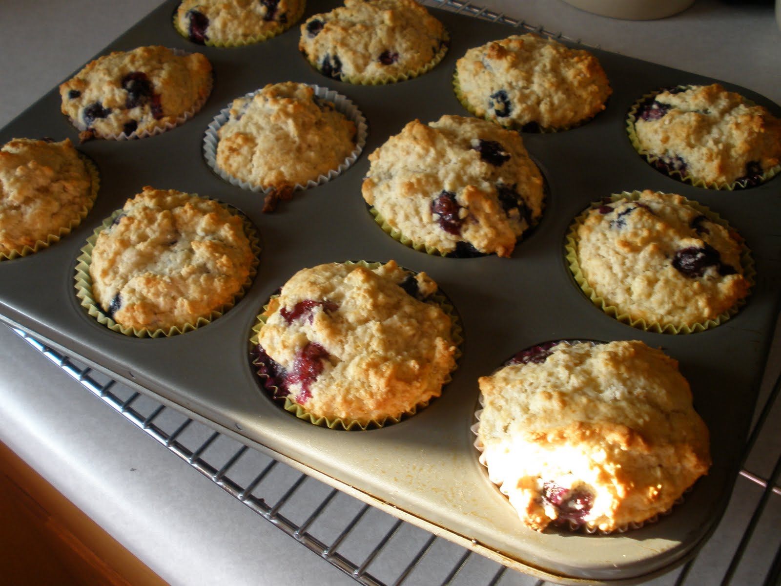 Year of the Pancake Buttermilk Oatmeal Blueberry Muffins