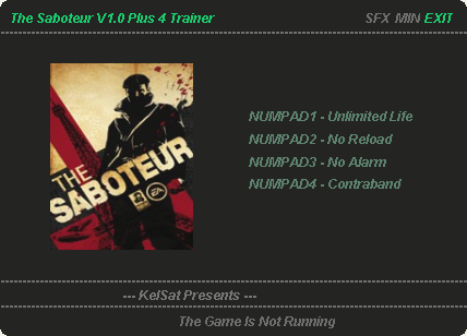 Трейнеры the saboteur