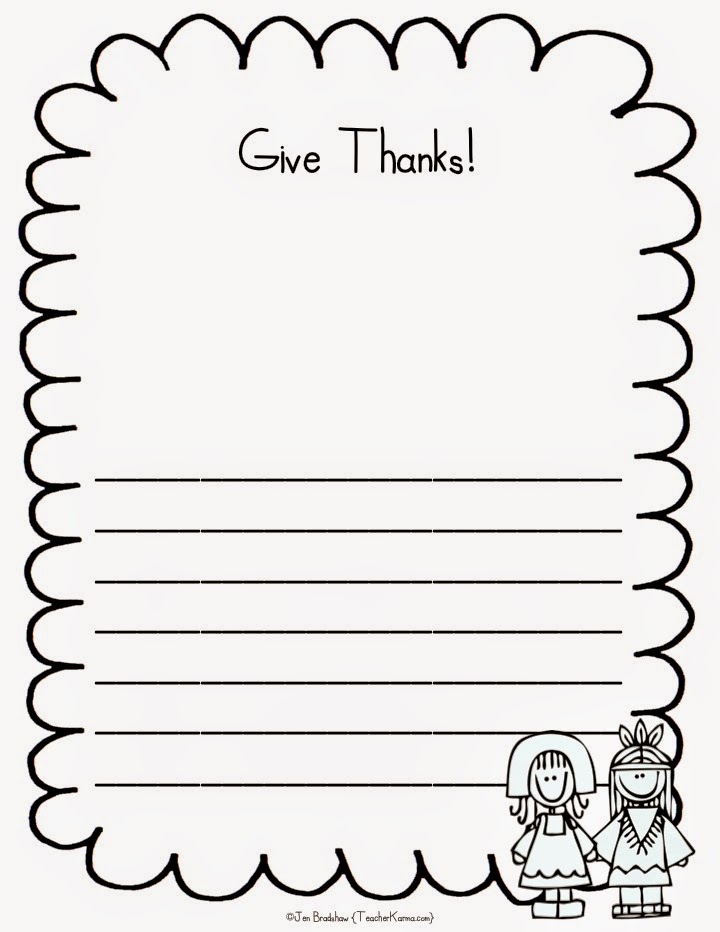 Free Thanksgiving writing papers sure to inspire your students to reflect on what they are grateful for.  TeacherKarma.com