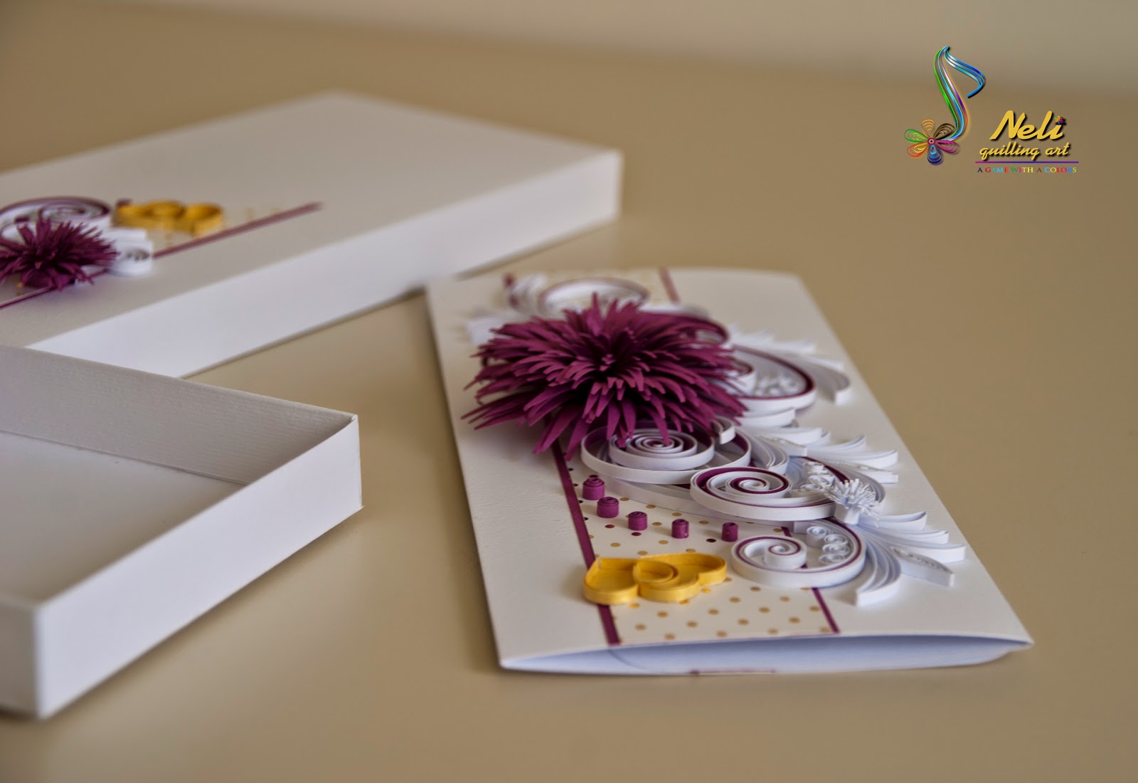 Neli Quilling Art Quilling card in box ( 9 сm 20 cm )