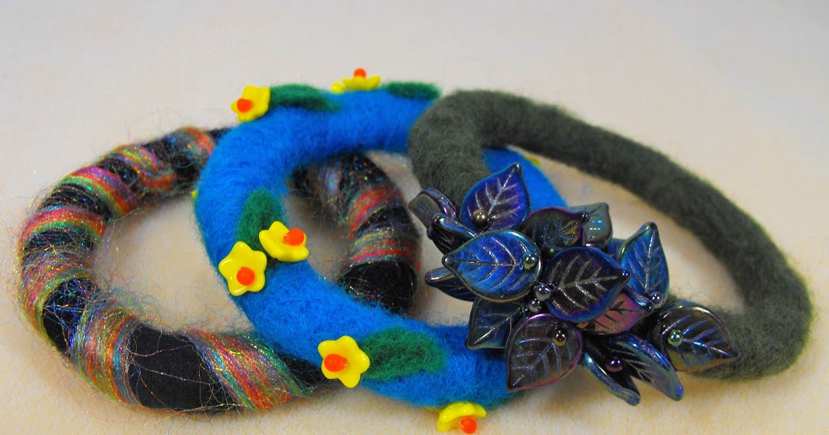 Colorful Creations Bead Company Needle Felted Bangle Bracelet, Tucson 2012
