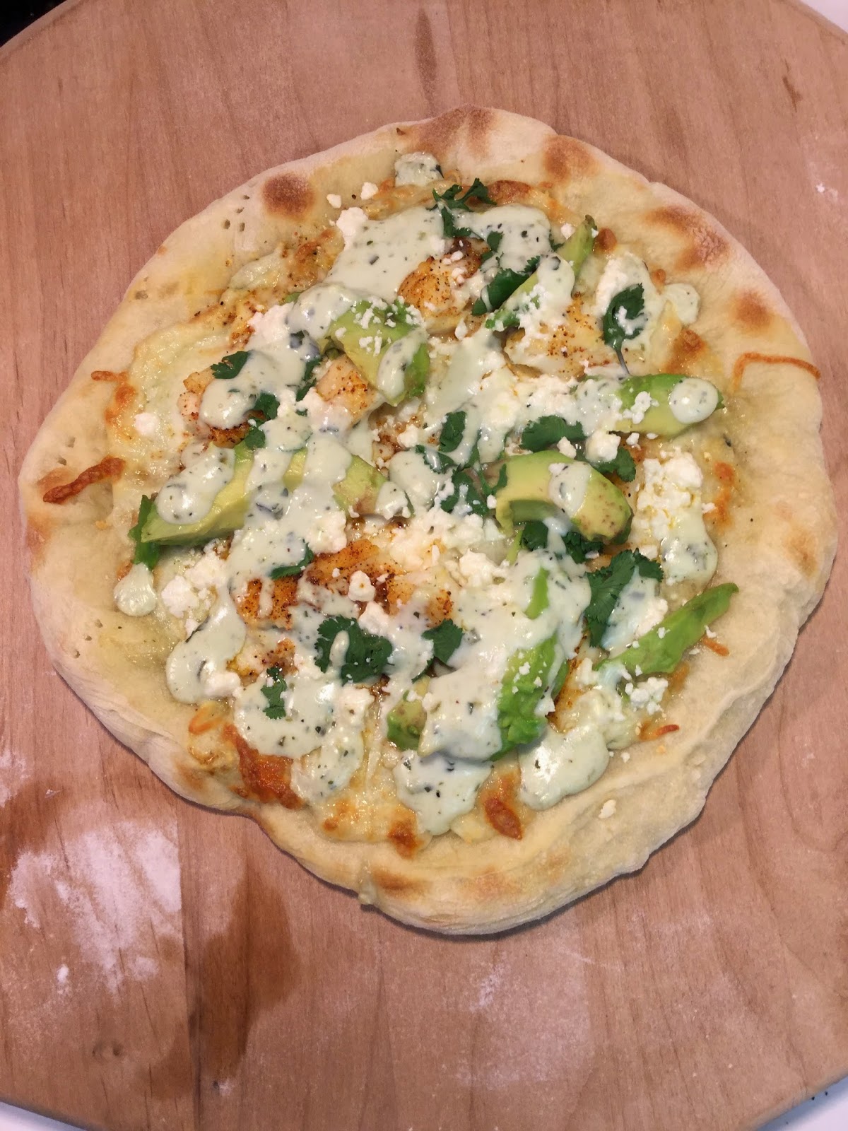 FiftyTwo Pizzas 31 Tilapia, avocado, cilantro, cotija cheese