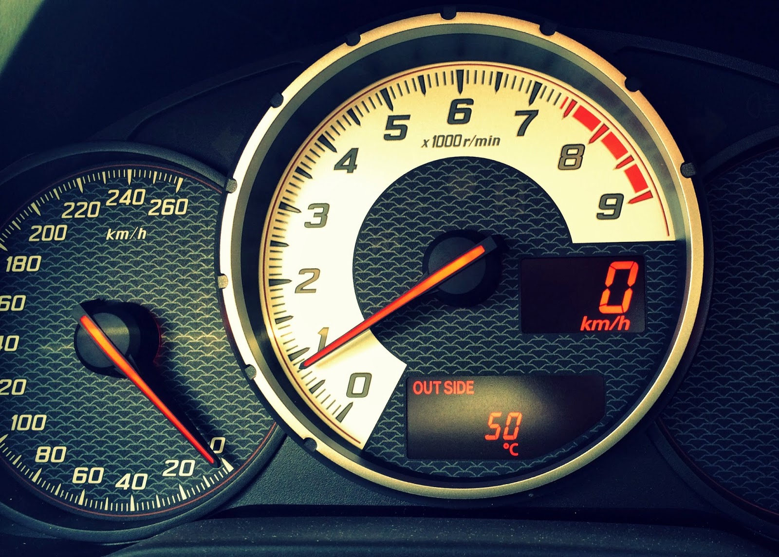 Toyota 86 temperature gauge showing 50 degrees centigrade Toyota 86 temperature gauge showing 50 degrees centigrade