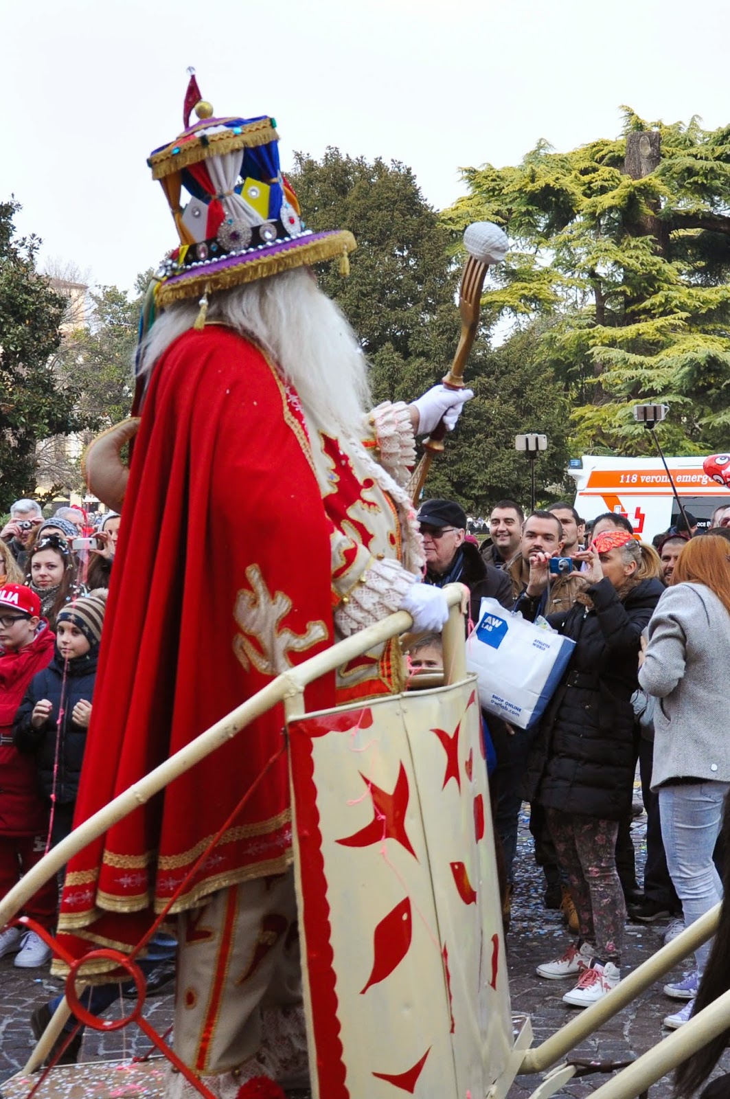 Il Papa del Gnoco at Venerdi Gnocolar at Verona Carnival