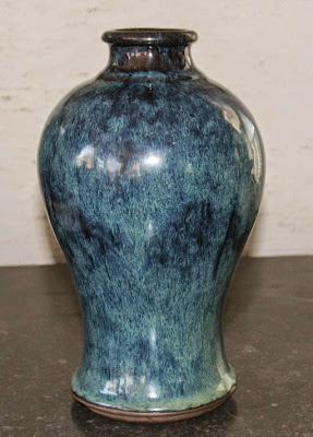 Glazed Yixing Meiping Chinese flambe glaze yixing vase Dupont family collection