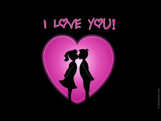 Valentines day I LOVE you wallpaper 01