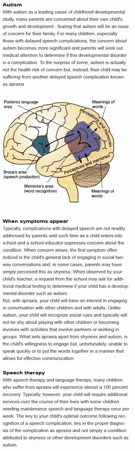Apraxia and autism