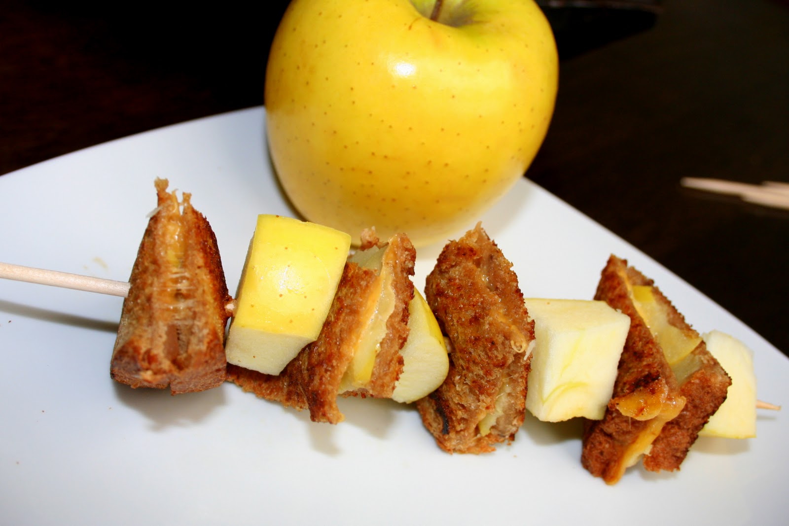 A Mom Not a Professional Nor a Perfectionist Grilled Cheese & Apple Kabobs
