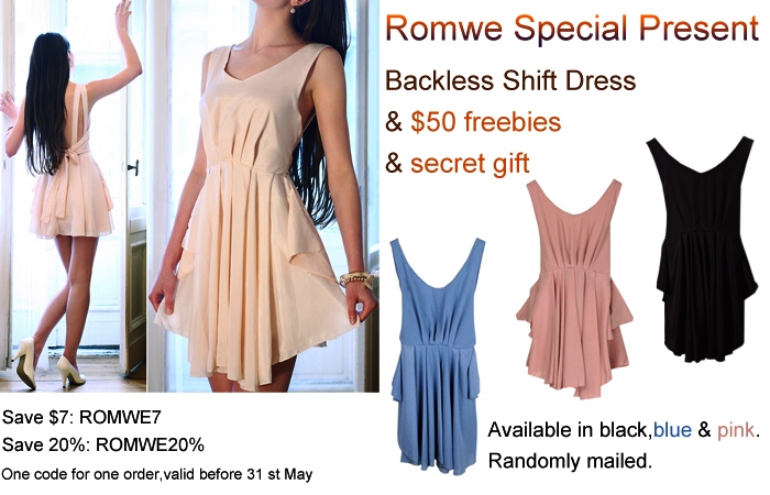 I'm Hosting my very first GIVEAWAY: WIN A BEAUTIFUL DRESS FROM ROMWE.