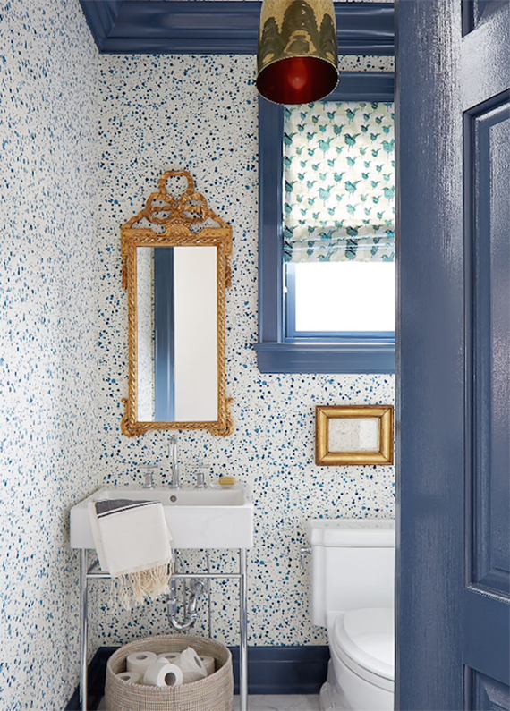 Bathrooms with bold patterned walls | Image by Virginia MacDonald for House & Home