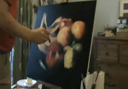 Oil painting demo - Alla prima - Still life