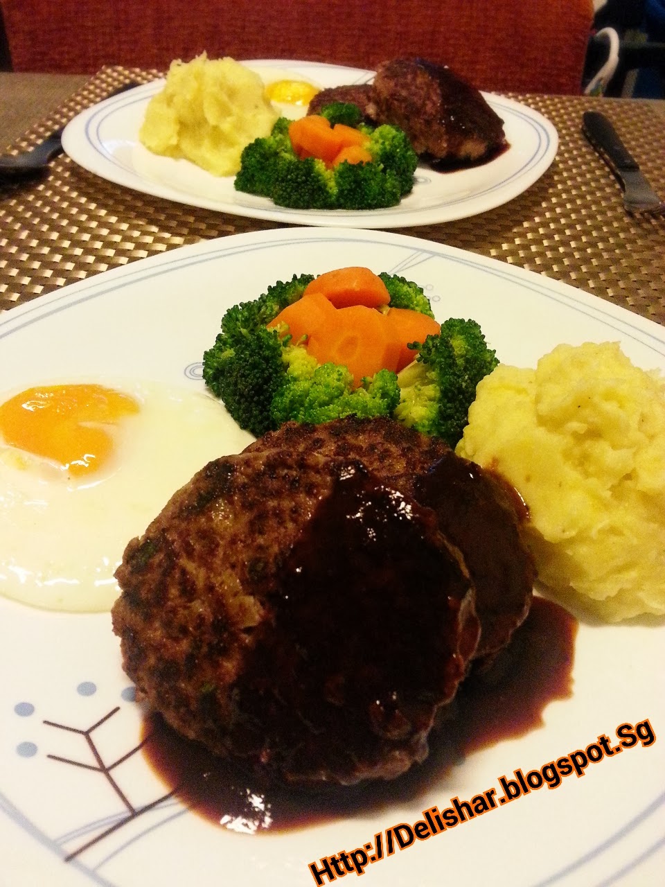 Japanese Hamburg Steak (Hambagu) - Delishar | Singapore Cooking, Recipe ...