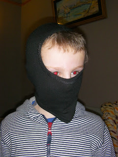 black balaclava kids size ninja mask mit neukunden-geschenk 