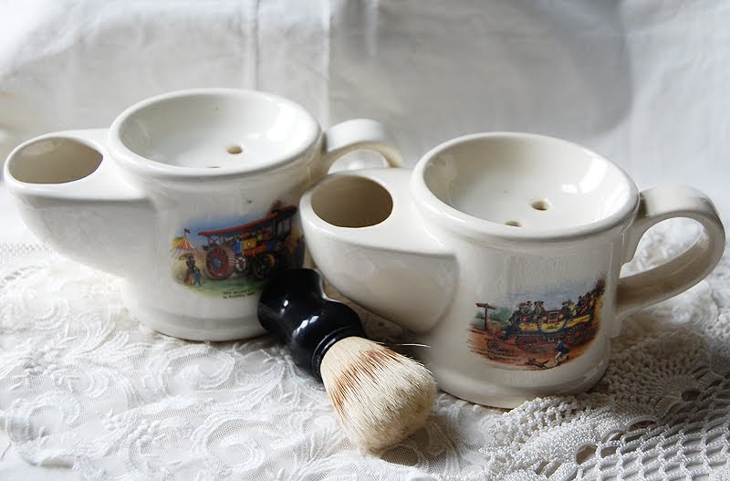 Lululiz in Lalaland White Wednesday Vintage Shaving Mugs