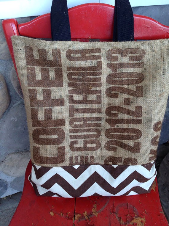 the little green bean Create with recycled burlap!