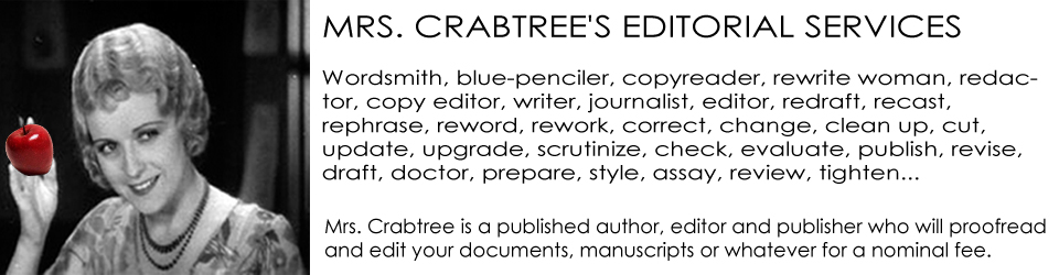 MRS. CRABTREE'S EDITORIAL SERVICES