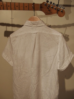 fwk by engineered garments popover shirt in white paisley damask