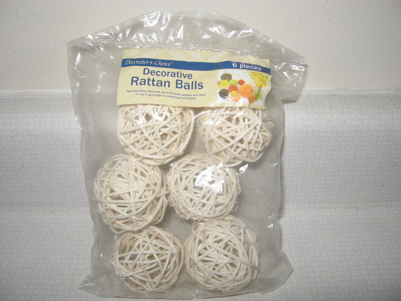 The Prim `n` Proper Shoppe Frosted Dollar Tree Rattan Christmas Ornies