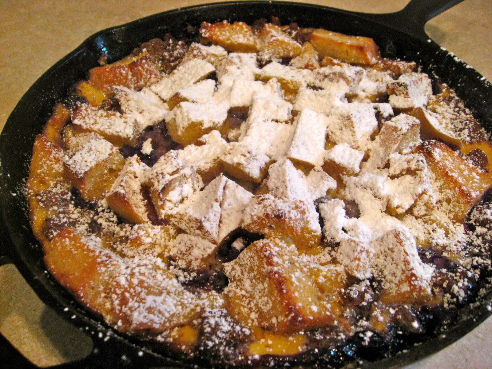 And the Dish Sourdough French Toast Casserole w/ veggie sausage and