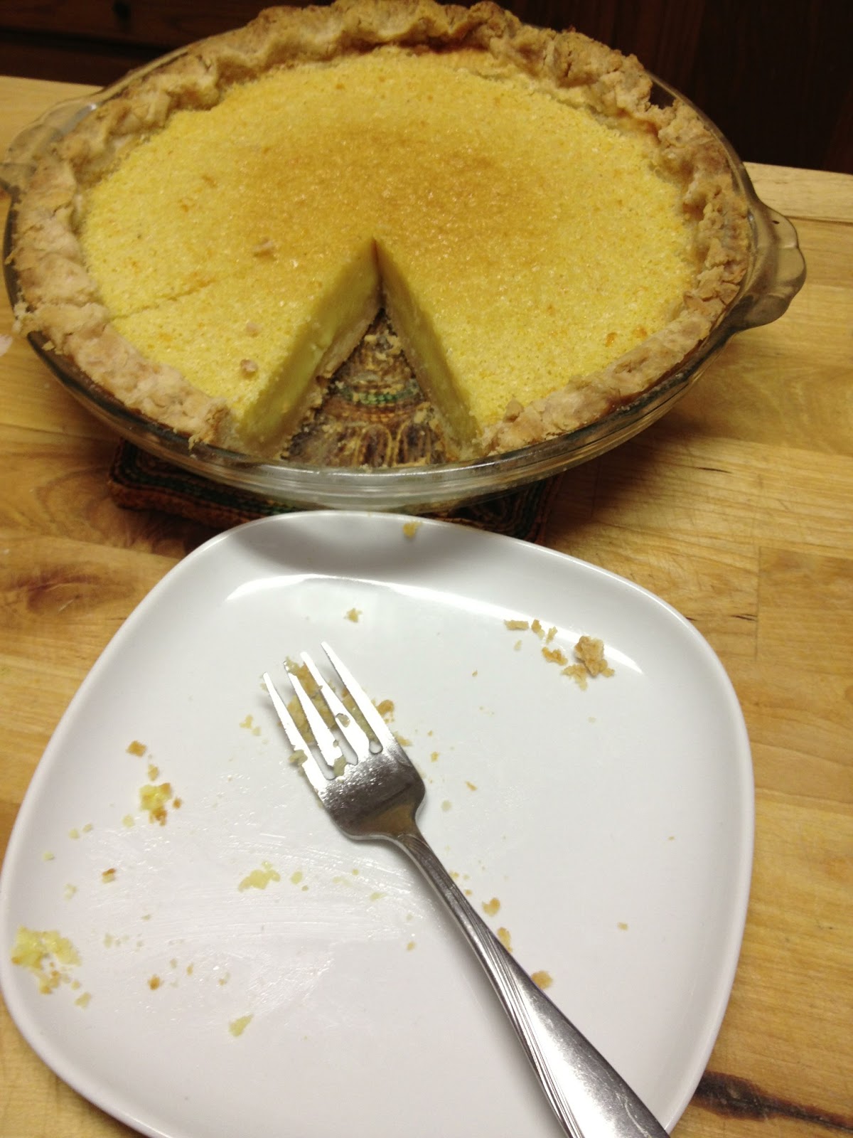 Tracy Cooks in Austin Buttermilk Pie (my altered for me version)