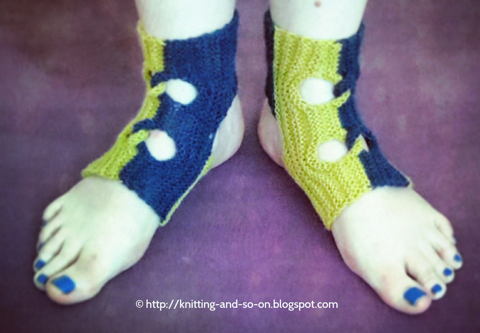 Knitting and so on: Garudasana Yoga Socks