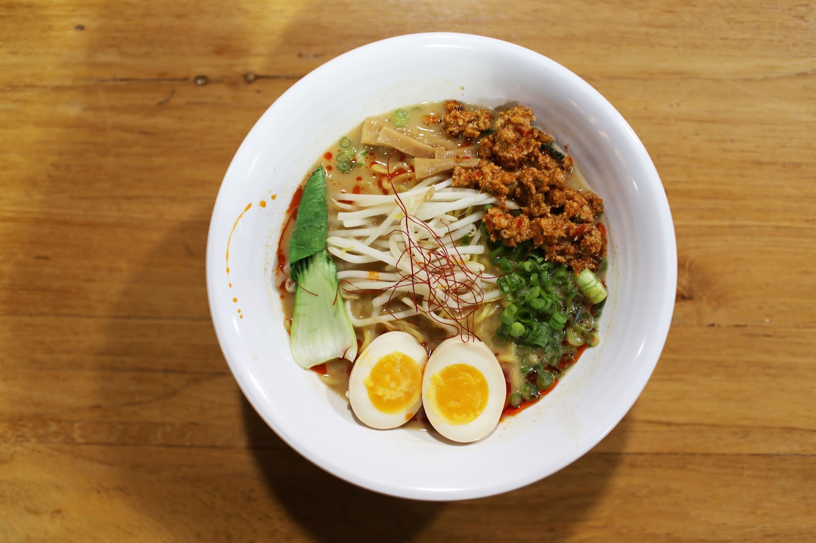 Japanese Foodie Soy Milk Ramen & Spicy Ramen at Shiba Ramen, Public