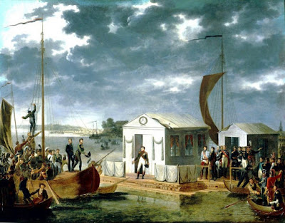 А. Роэн. Встреча Наполеона I и Александра I на Немане 25 июня 1807 года.