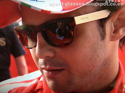 Felipe Massa wearing Italia Independent Sunglasses at the Chinese GP 2013