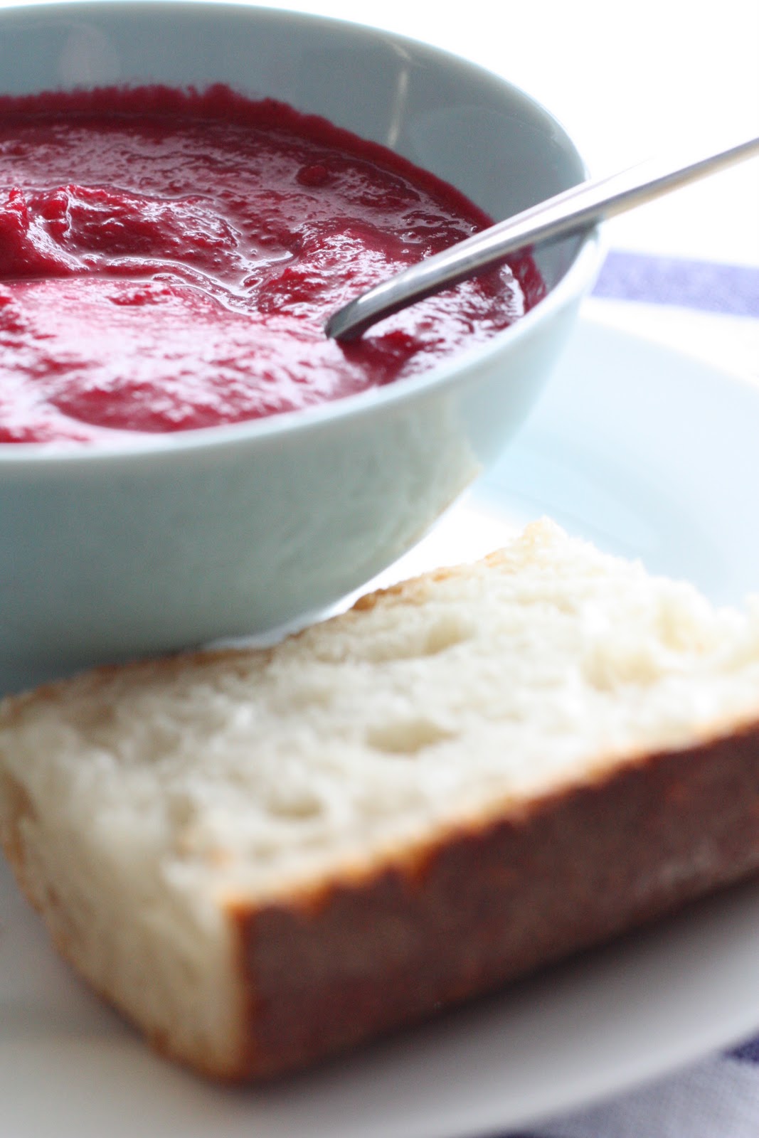 Bites of Sweetness beet and potato soup too tough to quit