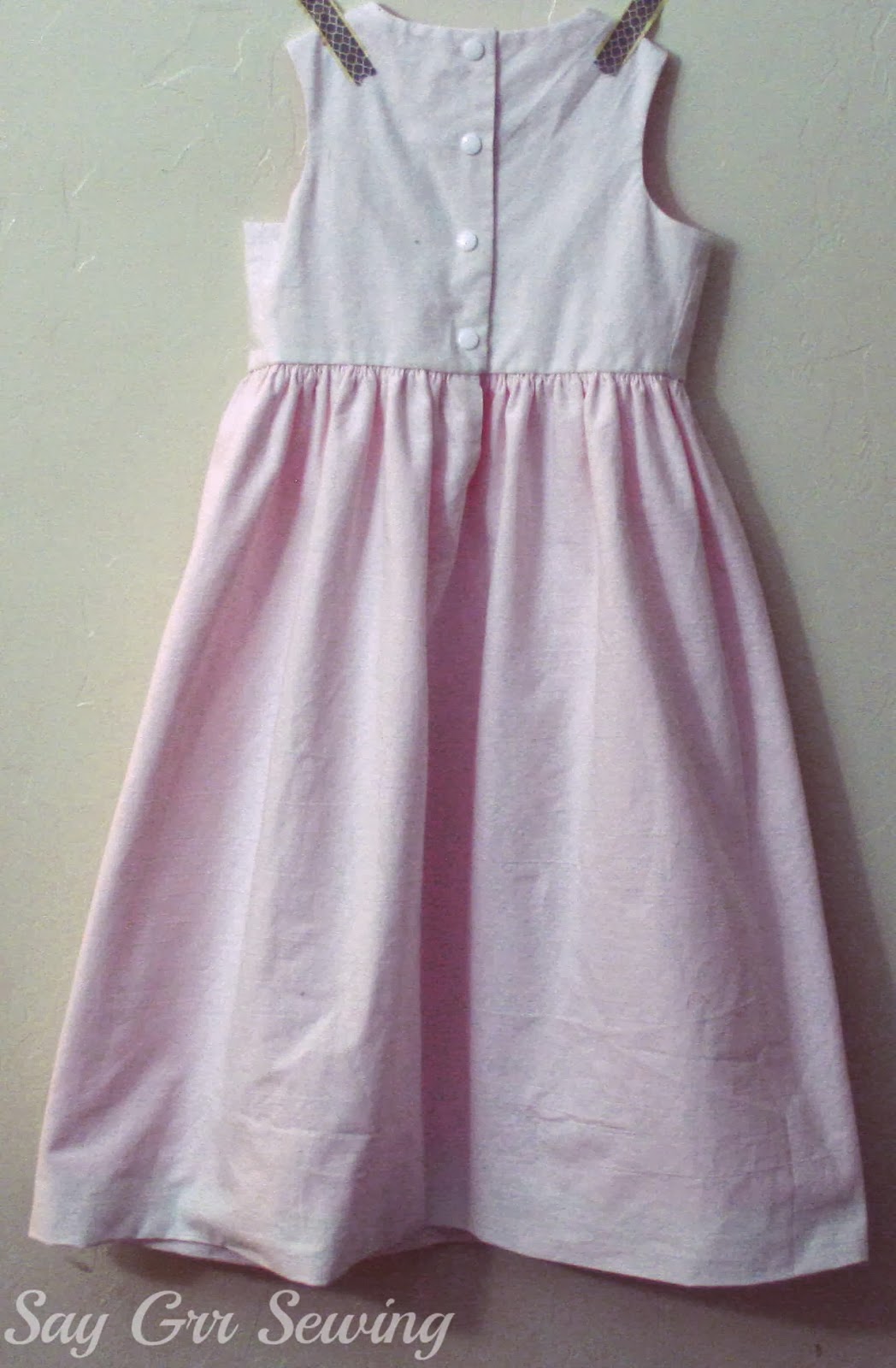 Say Grr Sewing Pink Eyelet Dress And 4th Birthday