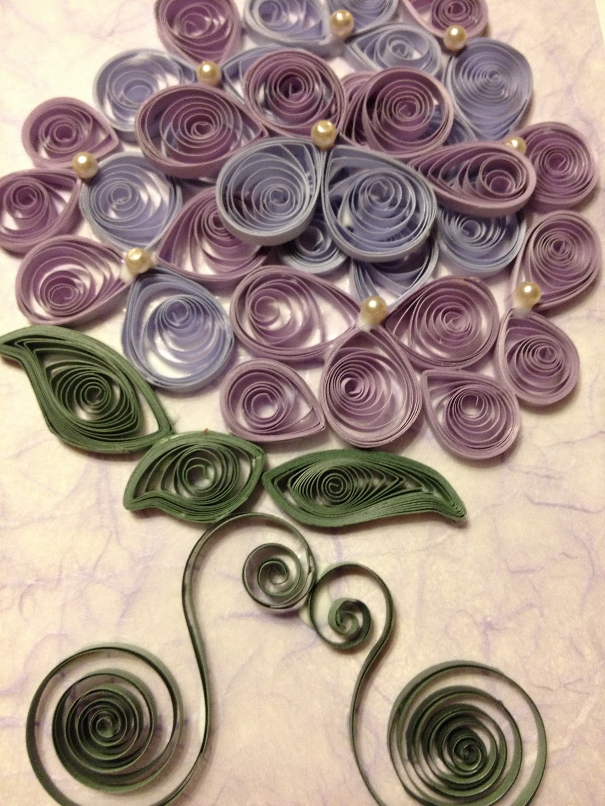 Quillfully Yours Quilled Hydrangeas