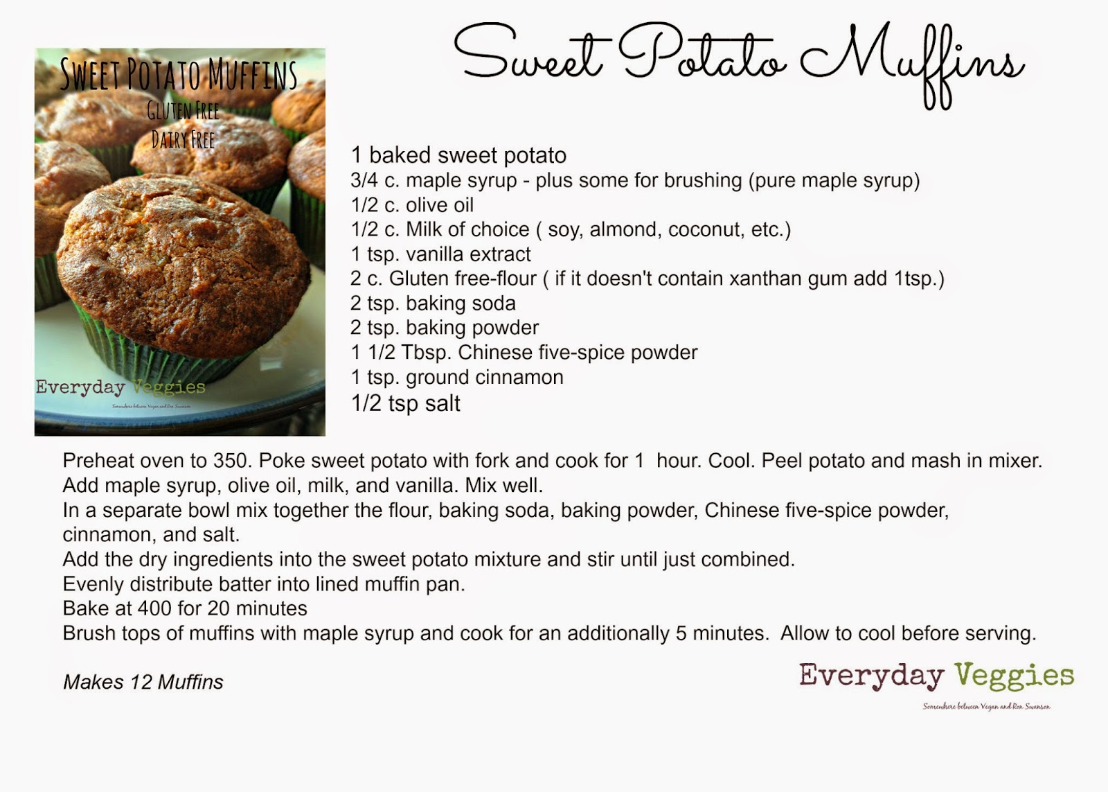 Everyday Veggies Sweet Potato Muffins 2 ways