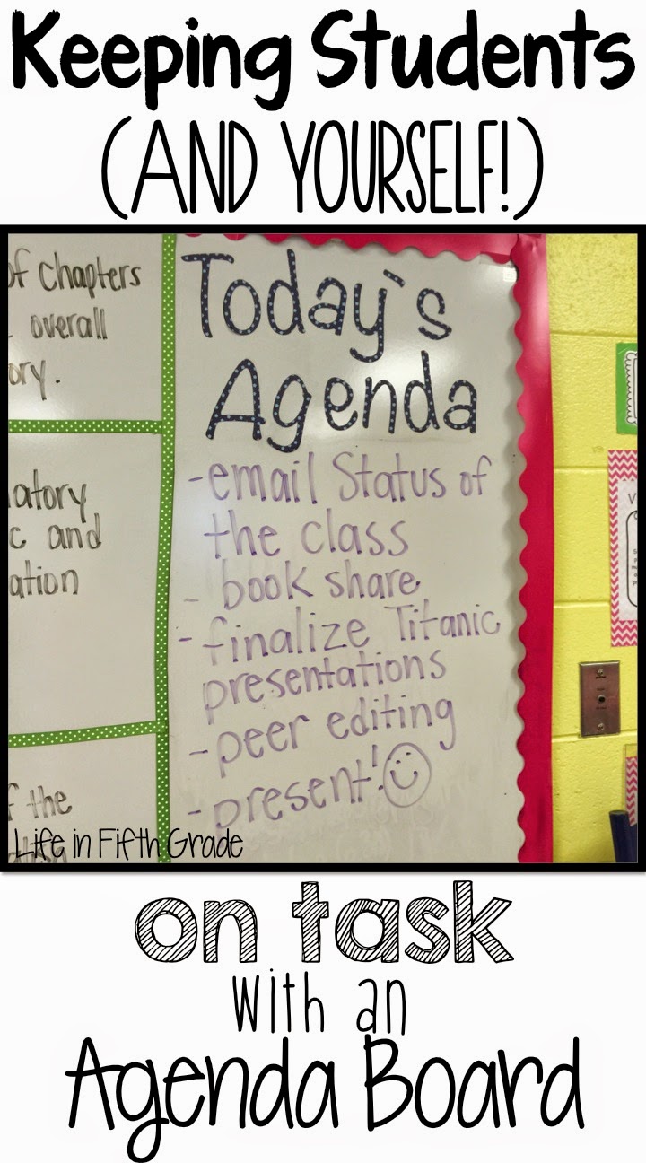 keeping students on task agenda board life in fifth grade class agendas
