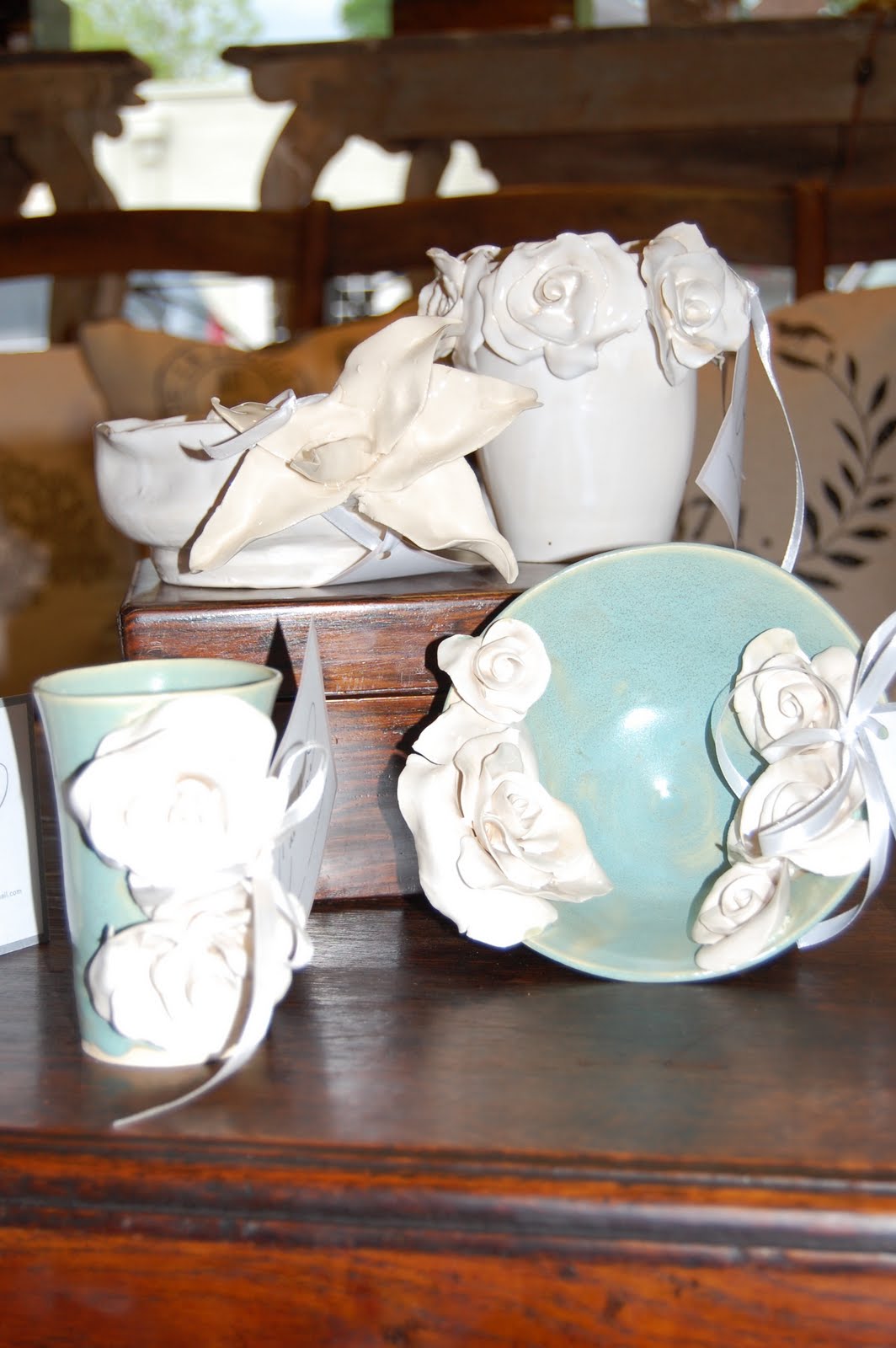 Vintage Mulberry Paintings and Pottery.....sip and see soon to come!!!