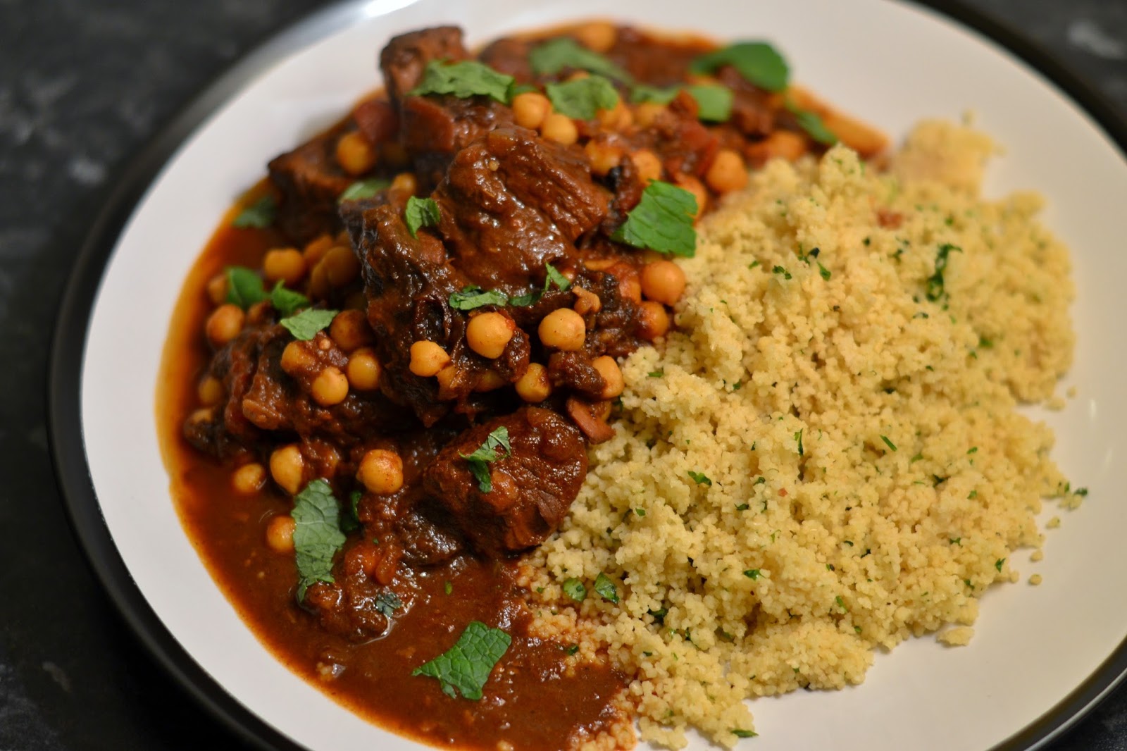 Food Urchin Goat Tagine with Chickpeas and Prunes