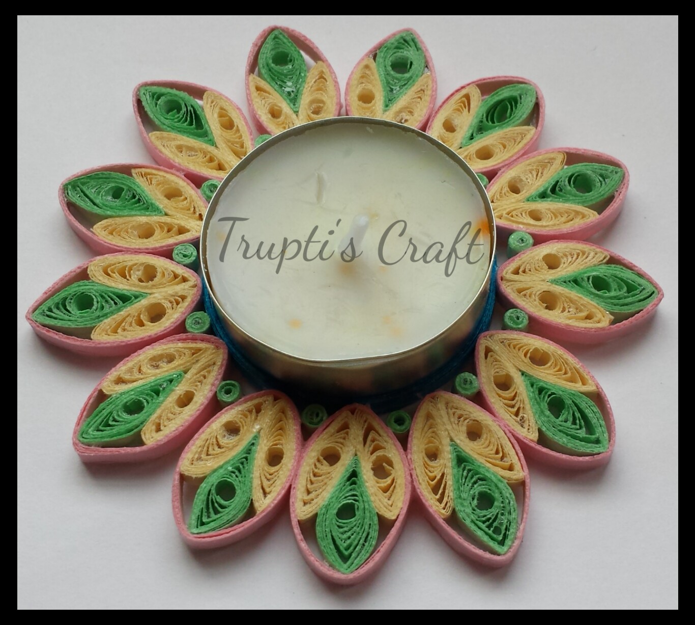 Trupti's Craft Paper Quilling Candle Holders
