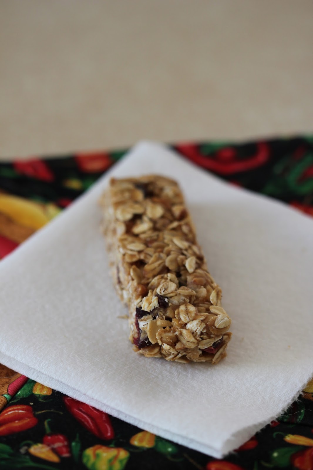 Tortillas and Honey Chewy Peanut Butter Granola Bars with Banana Chips and Dried Cranberries