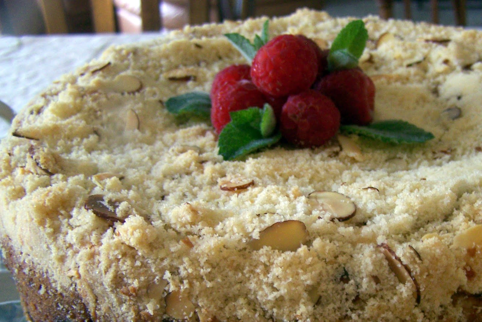 Raspberry Ribbon Coffee Cake, Home Sweet Home, and a Bloggy Gift