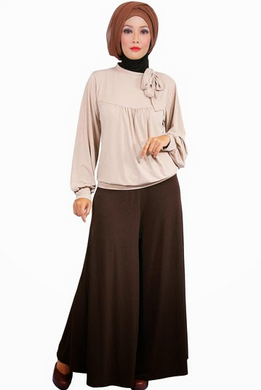 Contoh desain baju kerja muslim wanita modis